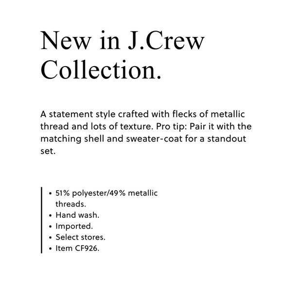 J. Crew Collection textured metallic A-line skirt XS - Picture 8 of 8